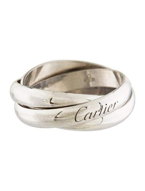 silver cartier rings trinity collection